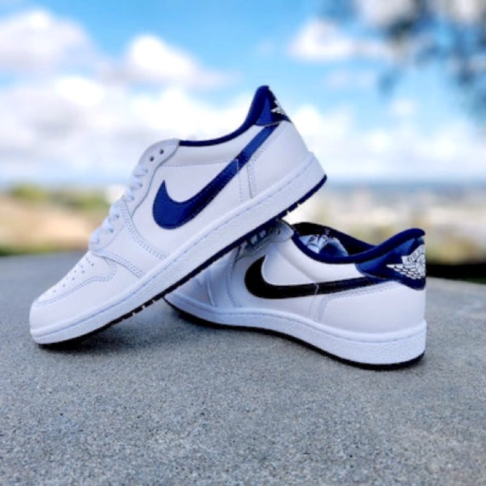 Nike Air Jordan 1 Low 85 “White/Metallic Navy”FB9933-141 size 13
